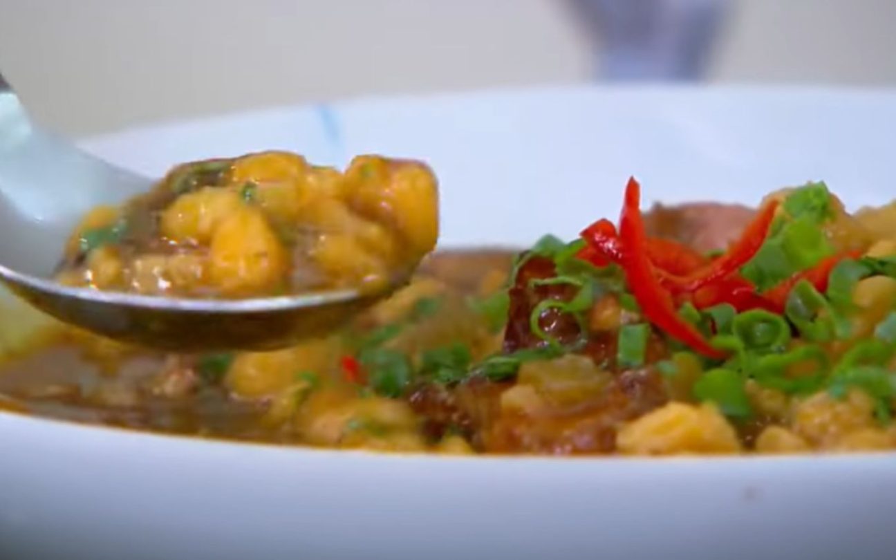 Receita de inverno de canjica salgada feita por Ana Maria Braga